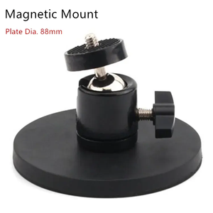 Soporte Magnético para Cámara de 88 mm con Cabezal de Bola de 1/4'', Base Magnética Resistente, Soporte Universal para <span class=keywords><strong>GoPro</strong></span>, Insta360, DJI Action, CCTV, Cámara Web - Product Image 1