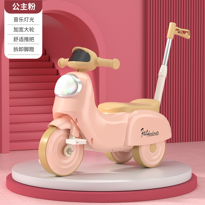 Rose + pédales + poignée de poussée