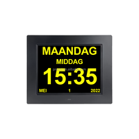 Niederländischer Digitaler Wecker mit 8-Zoll-LCD-Display und Medikamenten-Erinnerungen im Modernen Design für Demenz und Alzheimer