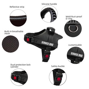 犬用ハーネスベスト直接工場カスタムロゴカラー反射ナイロンヘビーデューティーペットハーネス - Product Image 4