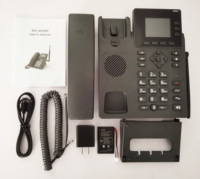 Téléphone de bureau IP PBX VoIP GSM 4G avec écran couleur de 2,4 pouces, voix HD, Wi-Fi, double SIM, 3 lignes pour les bureaux d'entreprise, les conférences