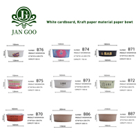 Contenants jetables en papier enduit de qualité alimentaire, anti-fuite, avec logo personnalisé JAN GOO, pour l'emballage de salades et de fruits