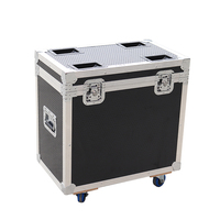 Boîtier de vol à tambour noir personnalisé, contrôleur de scène dj extérieur, boîte d'équipement d'éclairage de scène, boîtier de vol