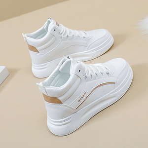 High Top New White School <span class=keywords><strong>Tenis</strong></span> Zapatillas Otras botas <span class=keywords><strong>de</strong></span> moda Zapatos <span class=keywords><strong>de</strong></span> mujer - Product Image 3