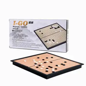 Weiqi tabuleiro de xadrez portátil dobrável, 25cm, plástico coreano, jogos de xadrez para venda I-GO nineteen way go, japonês