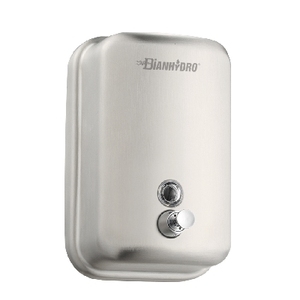 Dispenser di Sapone a Muro in Acciaio Inox Moderno da 1,0 Litri per Bagno di Casa e Hotel, Capacità 500ml - Product Image 1