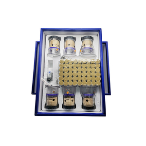 Set Terbaru 6 Cangkir Moxibustion Akupunktur Gua Sha Vacuum <span class=keywords><strong>Cupping</strong></span> dengan Kerucut Moxa untuk Perawatan Tubuh - Product Image 4