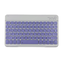 Clavier sans fil TASSO CZ004 Mini Scissor avec rétroéclairage RGB, Bluetooth, touches multimédias, rechargeable USB-C, ultra-fin, compatible espagnol, Plug & Play