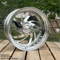 Nouvelles jantes Walle à cinq branches personnalisées de 20 à 28 pouces 6x139.7/6x135 en alliage d'aluminium forgé poli à lèvre profonde universelles 4 pièces