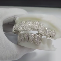 Vvs Moissanite Grillz Grillz dents personnalisées avec diamant 925 argent