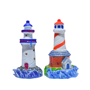 Oggetto decorativo del <span class=keywords><strong>faro</strong></span> del Micro-paesaggio di Qipuwei, decorazione dell'acquario, nuova strada del regalo di stile mediterraneo con vista sul mare - Product Image 2