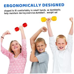 Rutsch fester Griff Praktisches Fitness spielzeug für die frühe Kindheit Buntes ABS-Kunststoff-Kleinkind-Gewichts <span class=keywords><strong>set</strong></span> mit Sound-Hanteln für Kinder - Product Image 5