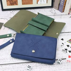 Stocked 4 Colors Divided Design PU Leather Portable Fashion Promotional <b>Card</b> Organizer Box Storage Slots for Poker <b>Playing</b> <b>Cards</b> - Product Image 2
