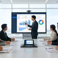 Tableau interactif intelligent pour salle de classe 75-110 pouces, écran tactile interactif, résolution 4K, mur vidéo, enseignement scolaire, centre commercial en libre-service