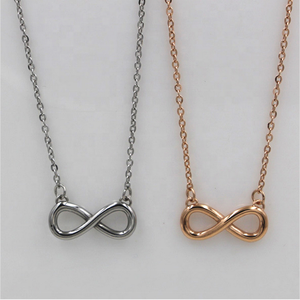 Borsa delle signore di fantasia <span class=keywords><strong>personalizzata</strong></span> in acciaio inox placcato oro infinity <span class=keywords><strong>collana</strong></span> dei monili - Product Image 2