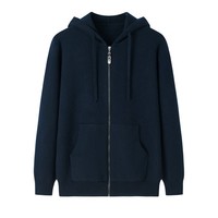 Sweats à capuche en cachemire Ensemble de robes trop longues tricotées pour hommes Pyjamas d'hiver à manches longues Cardigan en tricot à fermeture éclair