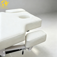 Table de massage électrique moderne à 4 moteurs, modes réglables, pliable, en cuir PU, portable, pour salon de beauté, esthétique, cosmétique