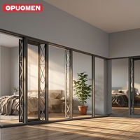 Fenêtres fixes sur mesure OPUOMEN USA NFRC en verre Low-E isolant, grandes fenêtres panoramiques en aluminium à économie d'énergie, du sol au plafond