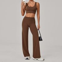 Nouvelle Collection : Ensemble de Sport 2 Pièces Personnalisé pour Femme – Soutien-Gorge de Sport et Legging Évasé Taille Haute à Séchage Rapide – Idéal Yoga, Activités de Plein Air et Gym