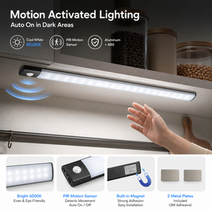 50cm Motion Sensor Cabinet <b>Light</b> type-c Rechargeable LED magnetic Under Cabinet Lamp 3 Color Temperatures Stepless Dimming - Product Image 3