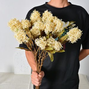 <b>Flower</b> Delight Artificial <b>Flowers</b> <b>Single</b> Branch Soft Silk Fabric Home Decor Photography Props - Product Image 1