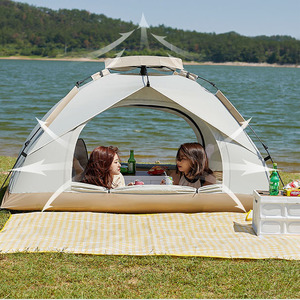 Tente de camping pliable quatre saisons en polyester Oxford couleur unie pour l'extérieur, avec structure en acier galvanisé, imperméable, à montage rapide WD-T01 - Product Image 6