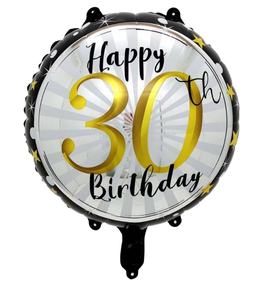 بالون دائري من الفويل بتصميم جديد مقاس 18 بوصة لعيد ميلاد الكبار، زينة لحفلات أعياد الميلاد 21 و30 و40 - Product Image 4