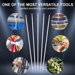 وصلات كابل نايلون AHXRT من مورد صيني ، علاقات مقاومة للأشعة فوق البنفسجية طويلة ، لون أسود/أبيض ROHS + CE + REACH ، معتمدة من الصين - Product Image 6