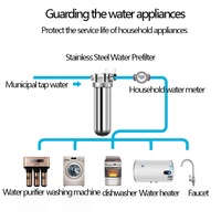 Préfiltre à eau de 10 pouces, filtre à eau en acier inoxydable pour la maison et boîtier, préfiltre à sédiments pour l'eau de puits