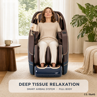 Fauteuil de massage électrique automatique de luxe OYEAL, zéro gravité, massage complet du corps, pétrissage Shiatsu, chauffant, en cuir PU, commande vocale intelligente