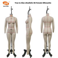 Maniquí de Mujer JUNMEI B75 34B para Diseño de Patrones, con Forma de Vestido, Lencería y Traje de Baño, Ajustable en los Hombros, de Cuerpo Completo y en Pose de Pie
