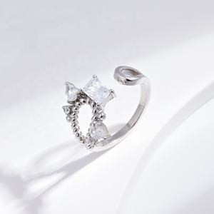 OEM plata 925 sterling silver unique open wedding zircon <b>ring</b> fashion 2026 mom colorful <b>dainty</b> natural stone simple Ladies <b>rings</b> - Product Image 1