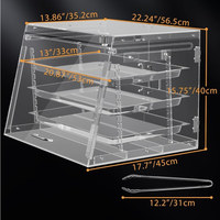 Vitrine de présentation de pâtisseries en acrylique transfrontalière, présentoir multi-niveaux pour pain, beignets, biscuits et gâteaux, forme personnalisable pour pâtisserie