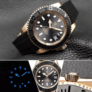 Montre de poignet Pagani Design 1651 automatique, mécanique 8215, étanche 100 m, verre saphir, style yacht - Product Image 2