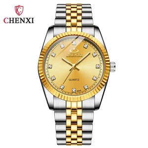 CHENXI 004 Reloj de Lujo para Pareja de Negocios en Aleación de Oro para Hombre y Mujer, Regalo Clásico Resistente al Agua - Product Image 3