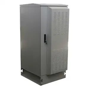 Galvanized Steel Outdoor Telecommunication Cabinet Ip55 With Air Conditioning Fan Cooling System