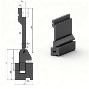 Matrices de pliage combinées à angle acuté de tailles personnalisables, matrices de poinçonnage en V durables pour presses plieuses, pour moules de véhicules - Product Image 3