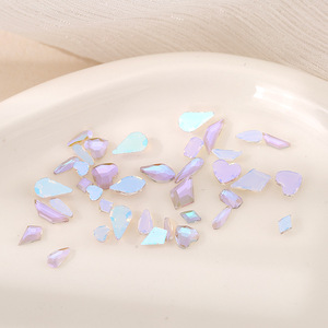 Lan Guang卸売マルチシェイプガラスクリスタルABネイルストーンデコレーションデザインフラットバックネイルアートファンシーラインストーン - Product Image 2