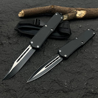 Couteau tactique en alliage d'aluminium de haute qualité, couteau de camping noir, couteau multifonctionnel de survie en milieu sauvage, couteau de pêche, OEM disponible
