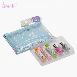 Ensemble de vernis à ongles et de baume à lèvres pour enfants, mini, portable, haute jouabilité, non toxique, style valise en plastique, vente chaude - Product Image 2