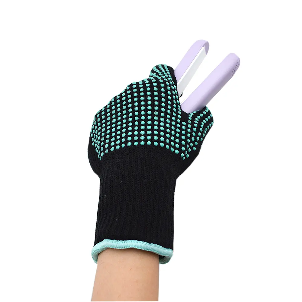 Heat Resistant Gloves with Silicone Bumps Sopito 2Pcs Professional Heat Proof Glove Mitts for Hair Styling Curling Iron
