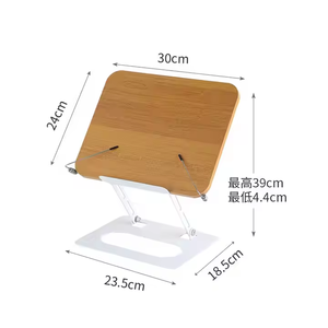 Supporto per Laptop in Alluminio con Base Girevole a 360 Gradi ° Pannello Imitazione Legno, Tavolette Ergonomiche Rialzate - Product Image 3
