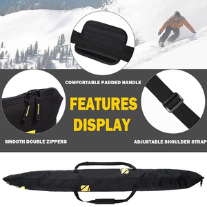 Ensemble de sacs de ski et de bottes avec fond antidérapant, rembourrage en mousse de 3 mm, double fermeture éclair, longueur réglable, sac de voyage pour bottes de ski, transport bidirectionnel - Product Image 2