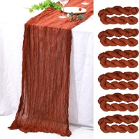Style moderne Voile transfrontalier chemin de table froissé nappe torsadée bohème pour les fêtes de mariage hôtel utilisation en gros