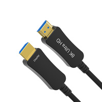 Cable AOC 8K HDTV 2.1 de Fibra Óptica de Ultra Alta Velocidad 48Gbps 60Hz 4K 120Hz EARC HDR10 con Revestimiento de PVC Chapado en Oro de 20m-30m para Cine en Casa