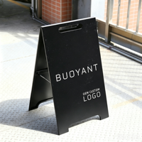 Panneau publicitaire pliable double face en acier inoxydable sur pied, pour extérieur, type sandwich, pour usage commercial
