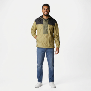 2026 100% Cotton Canvas Vintage Windbreaker <b>Jacket</b> for <b>Men</b> Stand Collar Rain-Proof Hooded with Wind Hood - Product Image 1