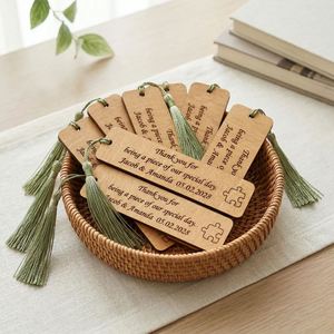 Marcapáginas de Madera para Recuerdo de Boda, Regalo para Amantes de los Libros, Recuerdo para Invitados, Souvenir Rústico para Fiestas - Product Image 1