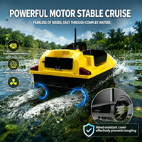 Bateau de pêche Flytec V020 avec GPS et sonar, 40 points, triple trémie 2 kg, portée 500 m, fonction de croisière, avec écholot GPS et attache manuelle