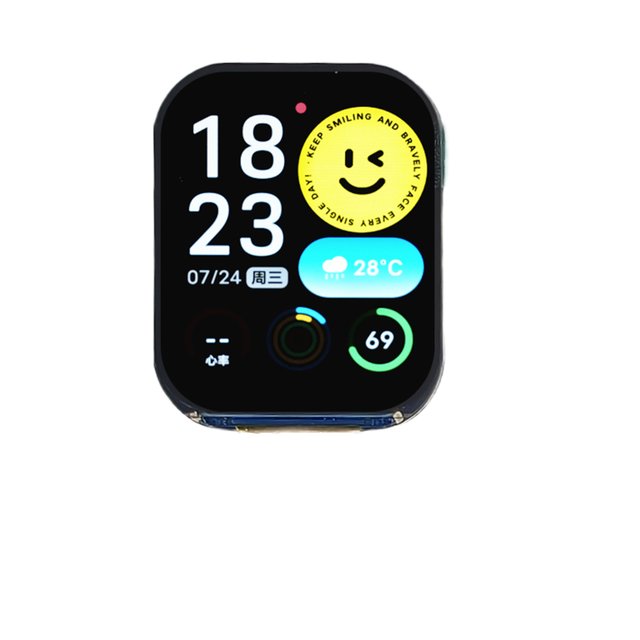 2" IPS LCD 240x296 SPI Touch Screen Display for Smart Watches & Medical Wearables
